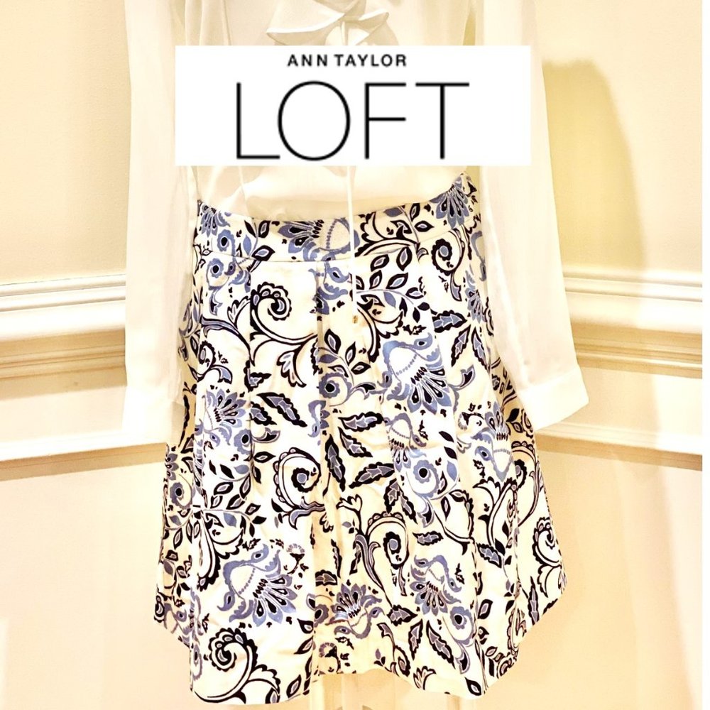 Ann Taylor Loft pleated A-line Skirt, Size 6